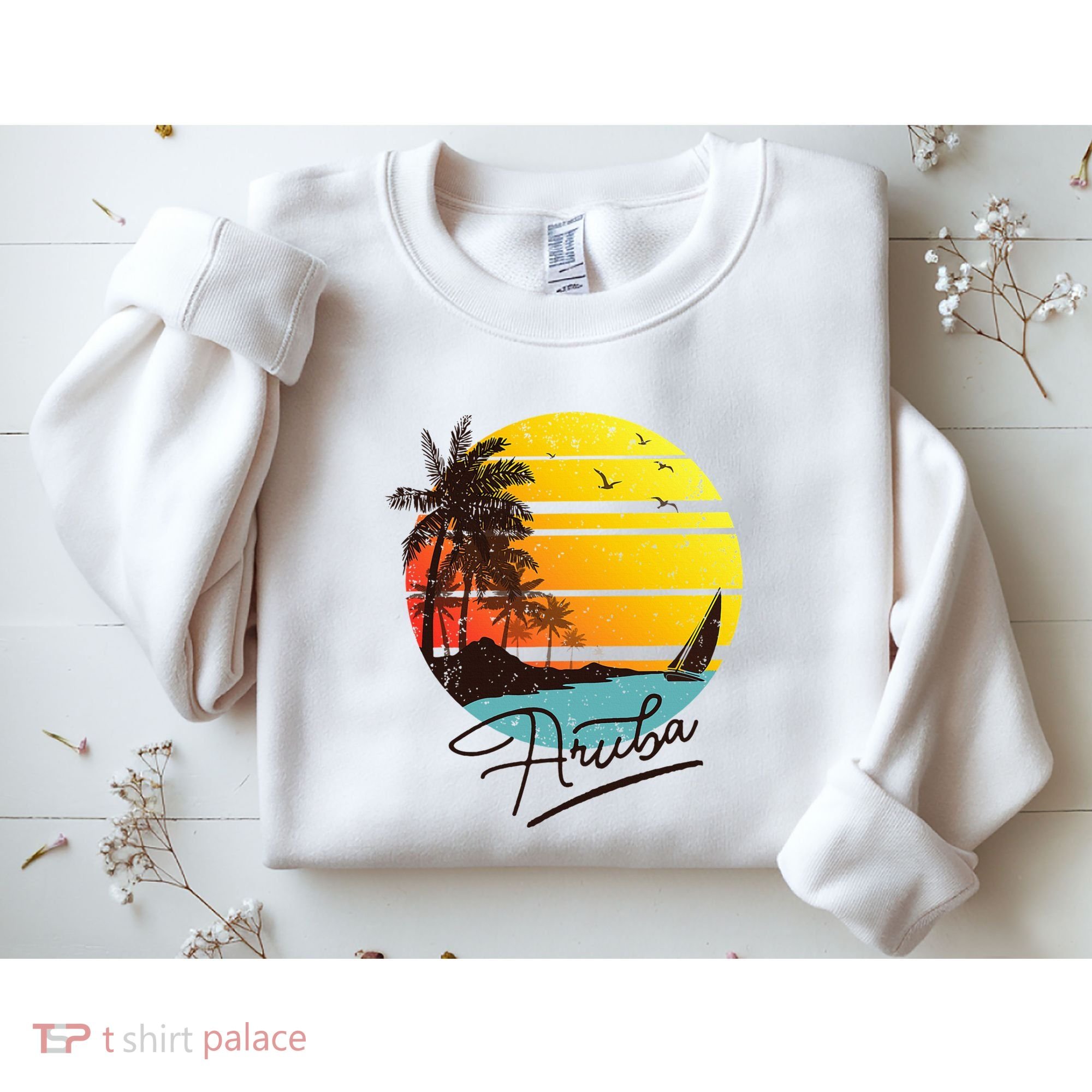 Aruba Retro Summer Tropical Beach Sweatshirt