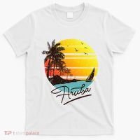 Aruba Retro Summer Tropical Beach T-Shirt thumb 0