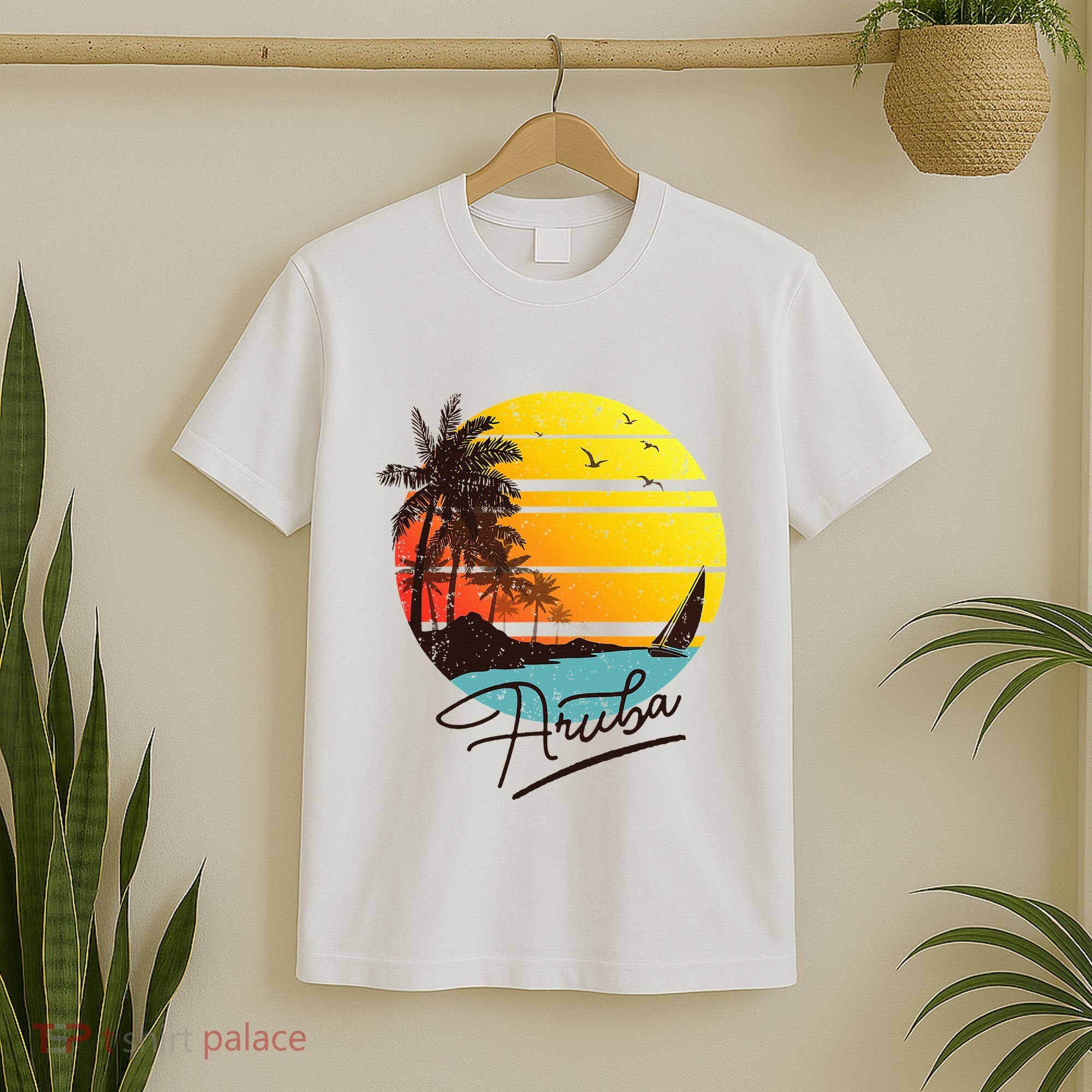 Aruba Retro Summer Tropical Beach T-Shirt
