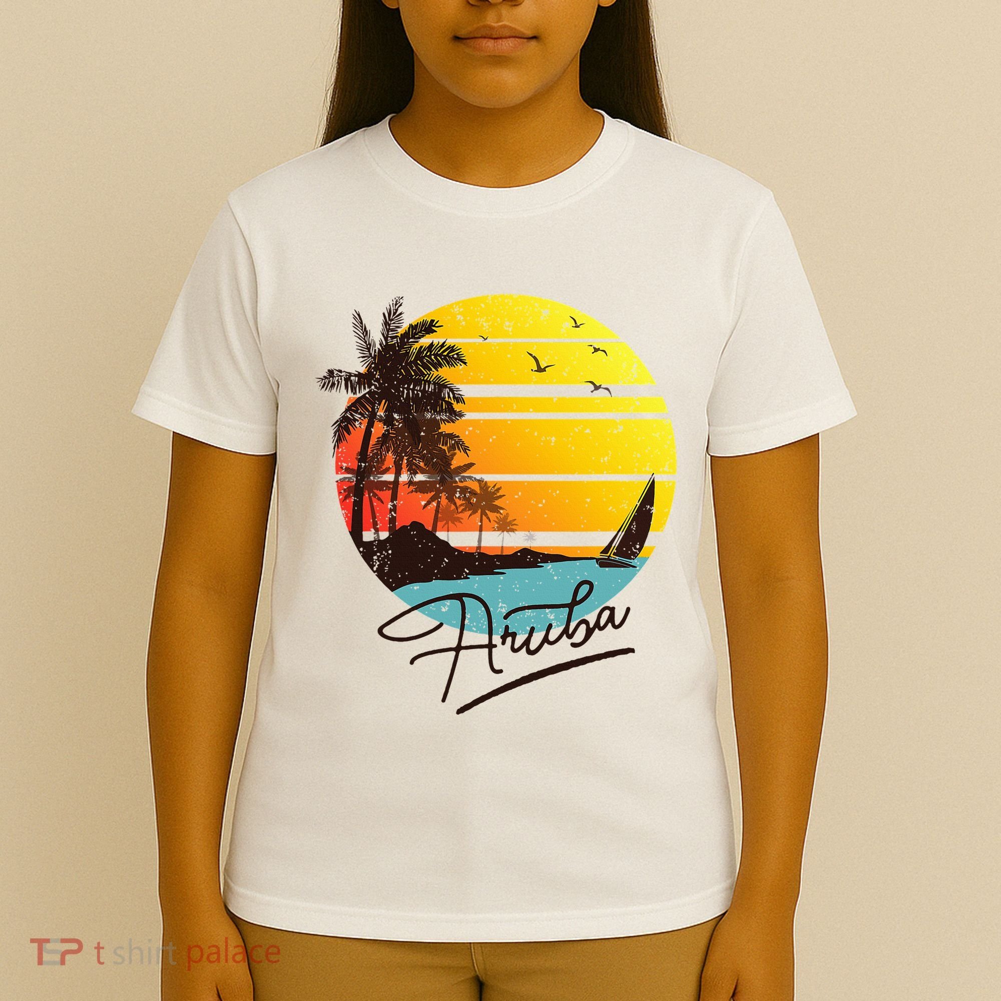 Aruba Retro Summer Tropical Beach T-Shirt