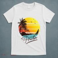 Aruba Retro Summer Tropical Beach T-Shirt thumb 5