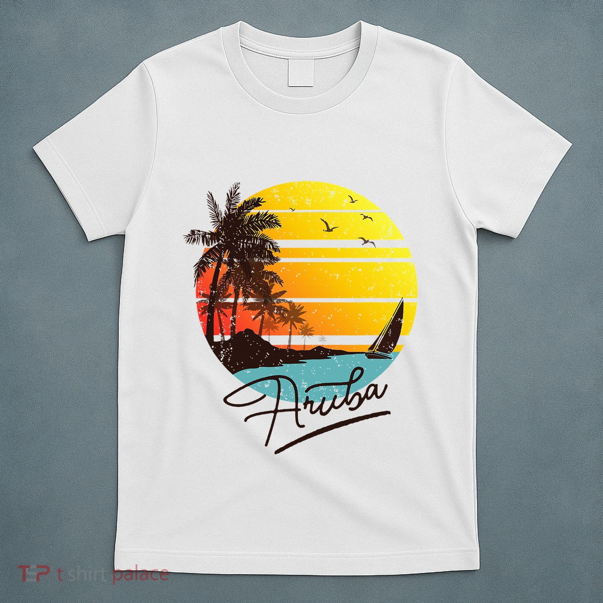 Aruba Retro Summer Tropical Beach T-Shirt