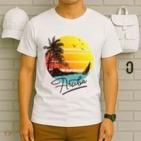 Aruba Retro Summer Tropical Beach T-Shirt thumb 6