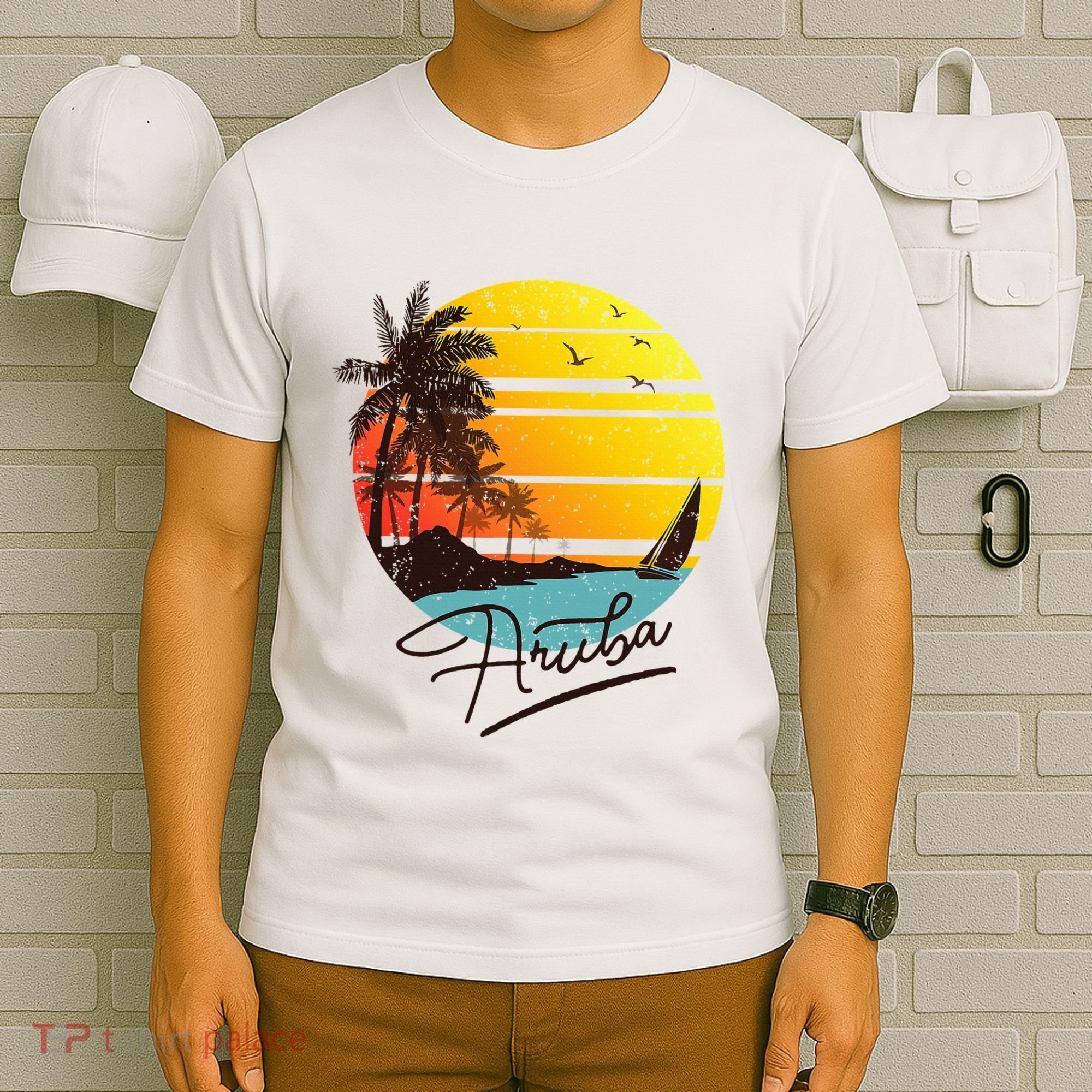 Aruba Retro Summer Tropical Beach T-Shirt