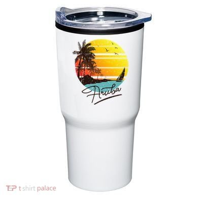 Aruba Retro Summer Tropical Beach Tumbler