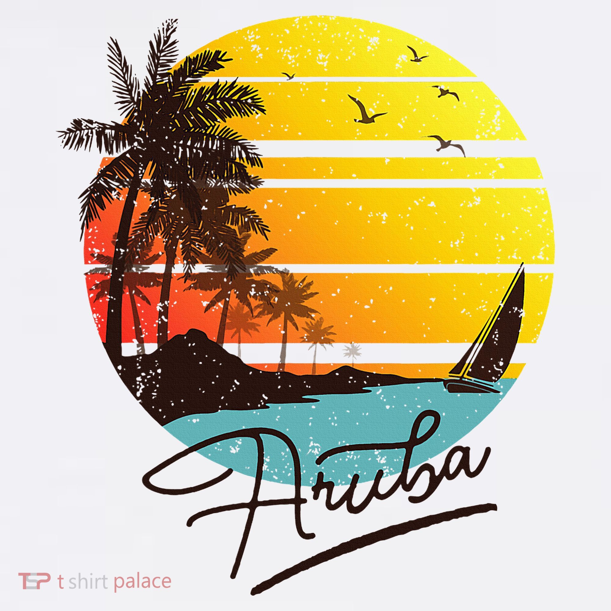 Aruba Retro Summer Tropical Beach Women's Tank Top