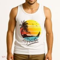 Aruba Retro Summer Tropical Beach Tank Top thumb 3