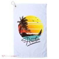 Aruba Retro Summer Tropical Beach Golf Towel thumb 0