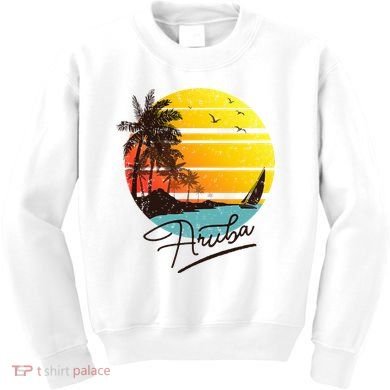 Aruba Retro Summer Tropical Beach Kids Sweatshirt
