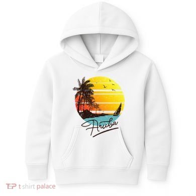 Aruba Retro Summer Tropical Beach Kids Hoodie