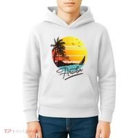 Aruba Retro Summer Tropical Beach Kids Hoodie thumb 4