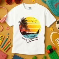 Aruba Retro Summer Tropical Beach Kids T-Shirt thumb 3