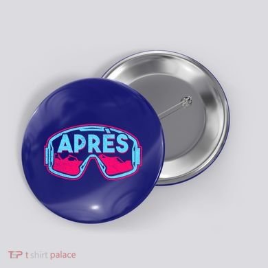 AprèS Retro Ski Snowboard Vintage 80s 90s Skiing Outfit Cute Gift Button