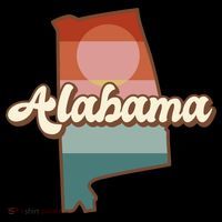 Alabama Retro Sunset Logo Bucket Hat thumb 4