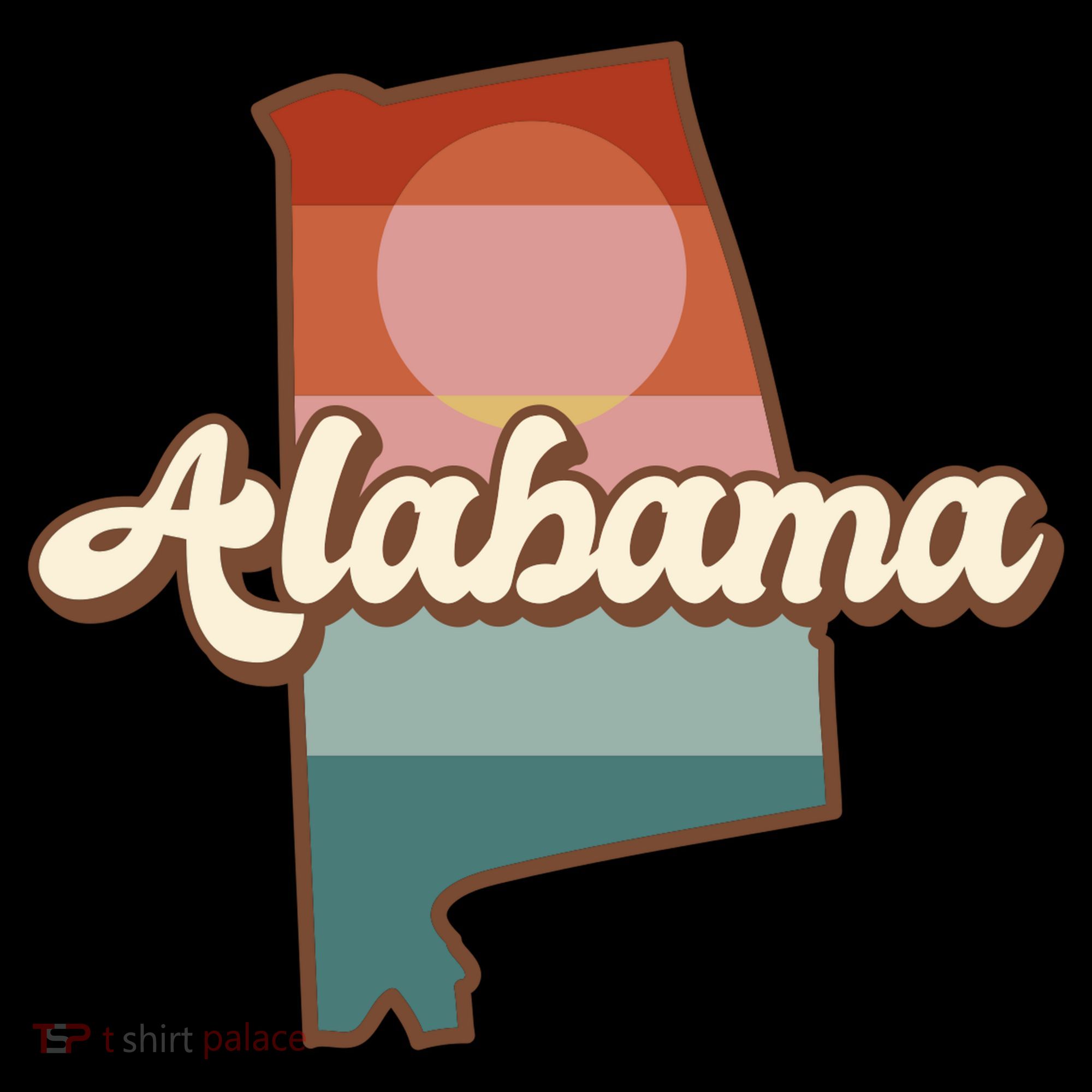 Alabama Retro Sunset Logo Bucket Hat