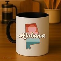 Alabama Retro Sunset Logo Coffee Mug thumb 4