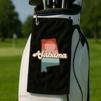 Alabama Retro Sunset Logo Golf Towel thumb 2