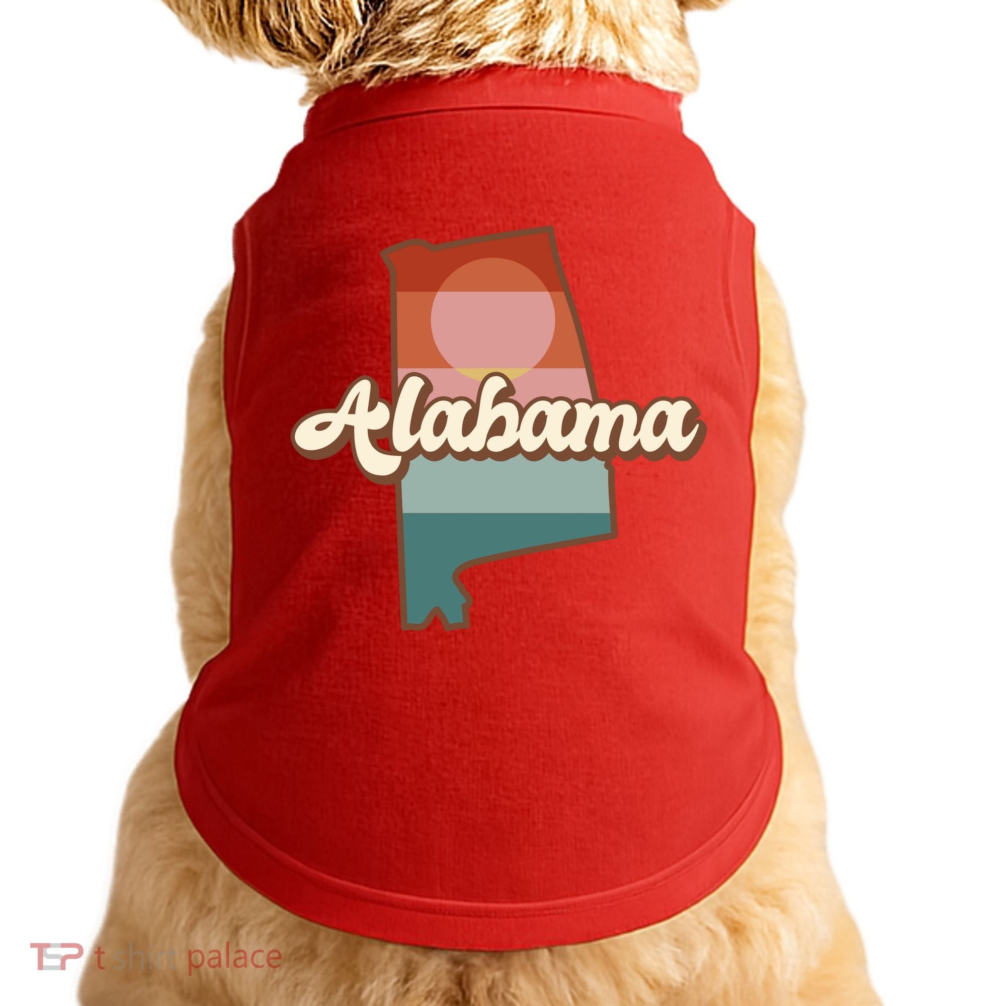 Alabama Retro Sunset Logo Doggie Tank