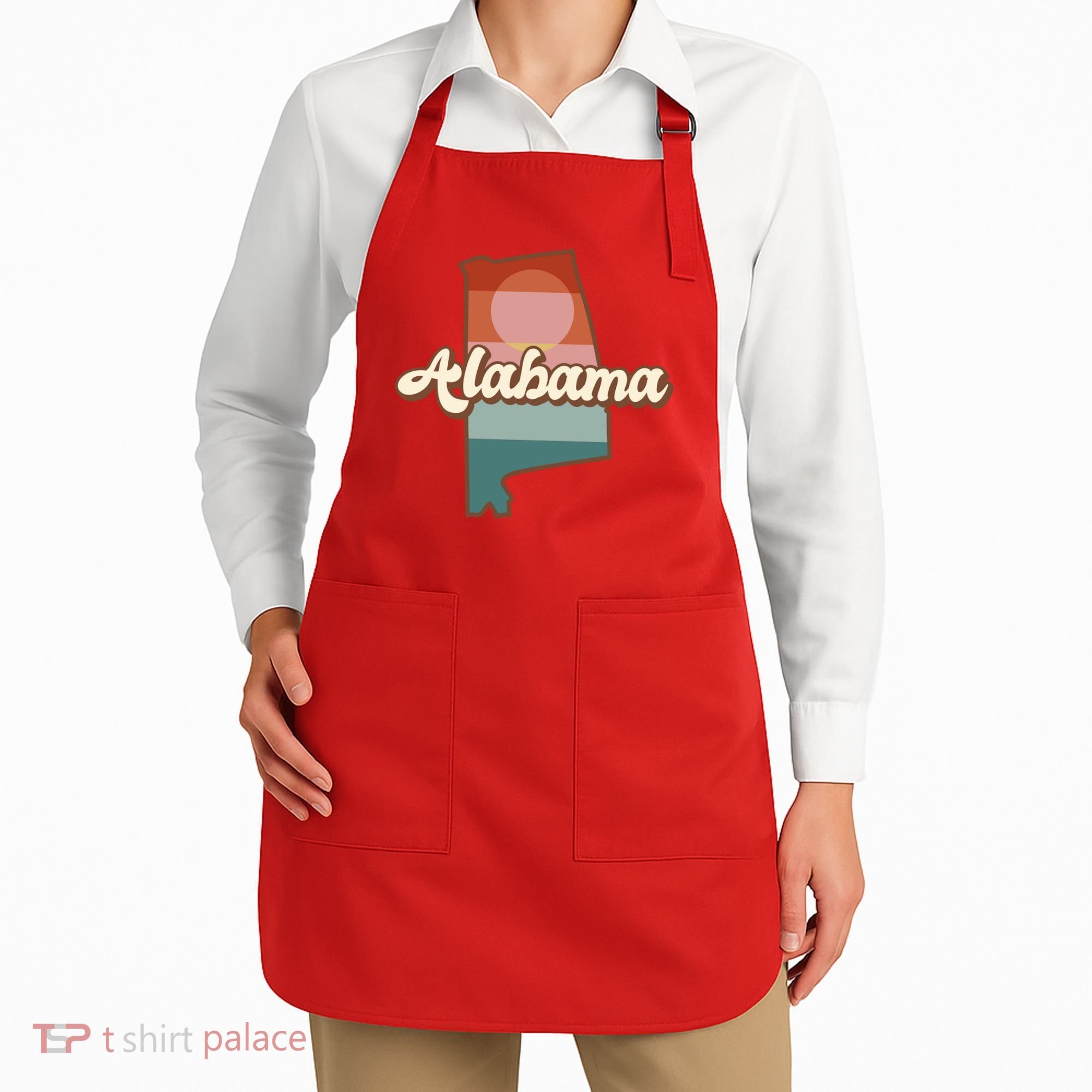 Alabama Retro Sunset Logo Apron