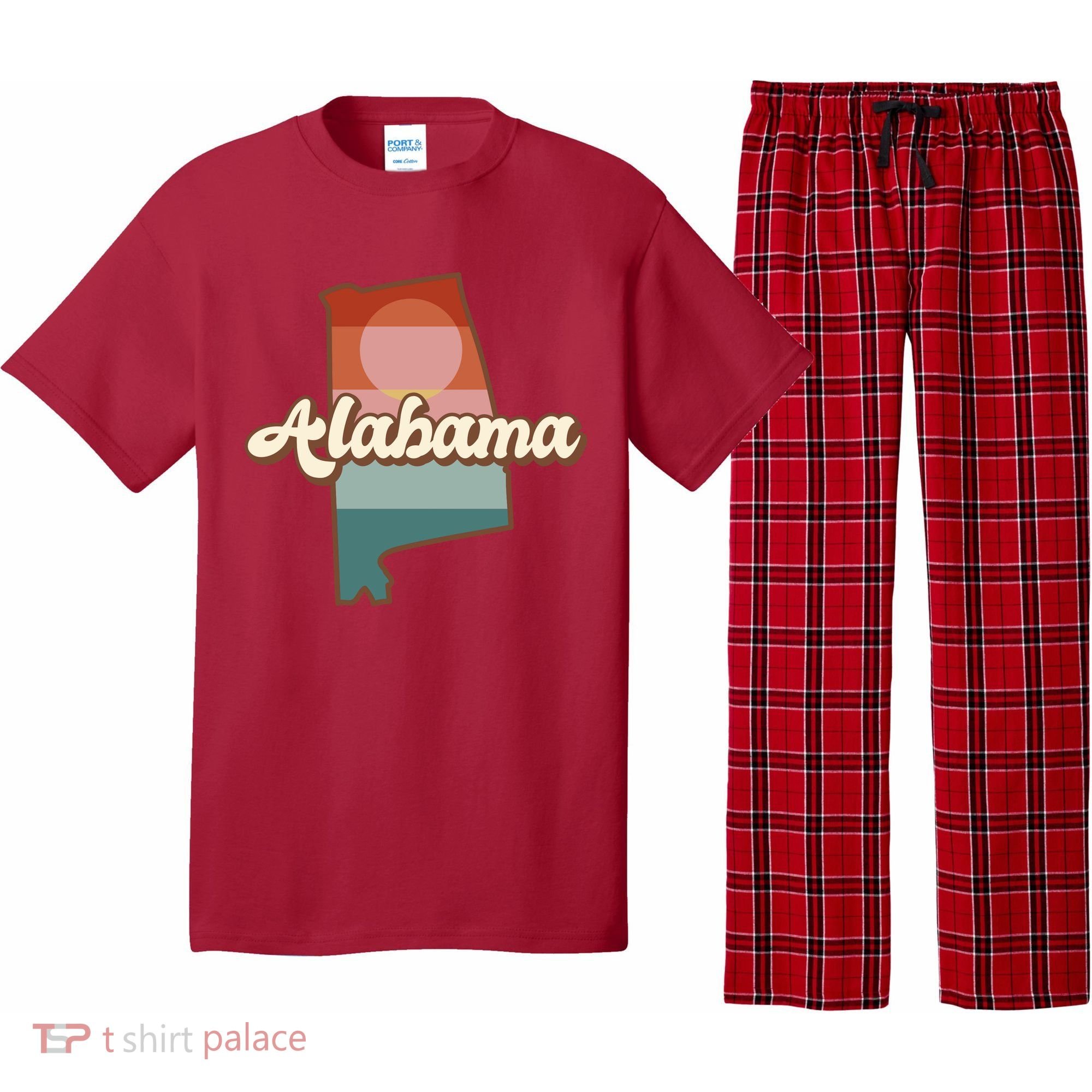 Alabama Retro Sunset Logo Pajama Set