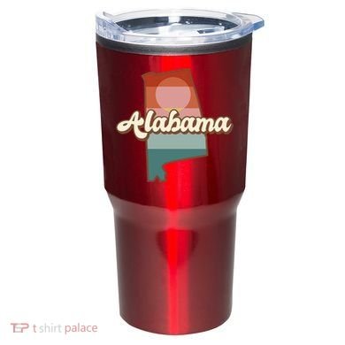 Alabama Retro Sunset Logo Tumbler