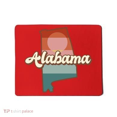 Alabama Retro Sunset Logo Mousepad