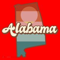 Alabama Retro Sunset Logo Mousepad thumb 1
