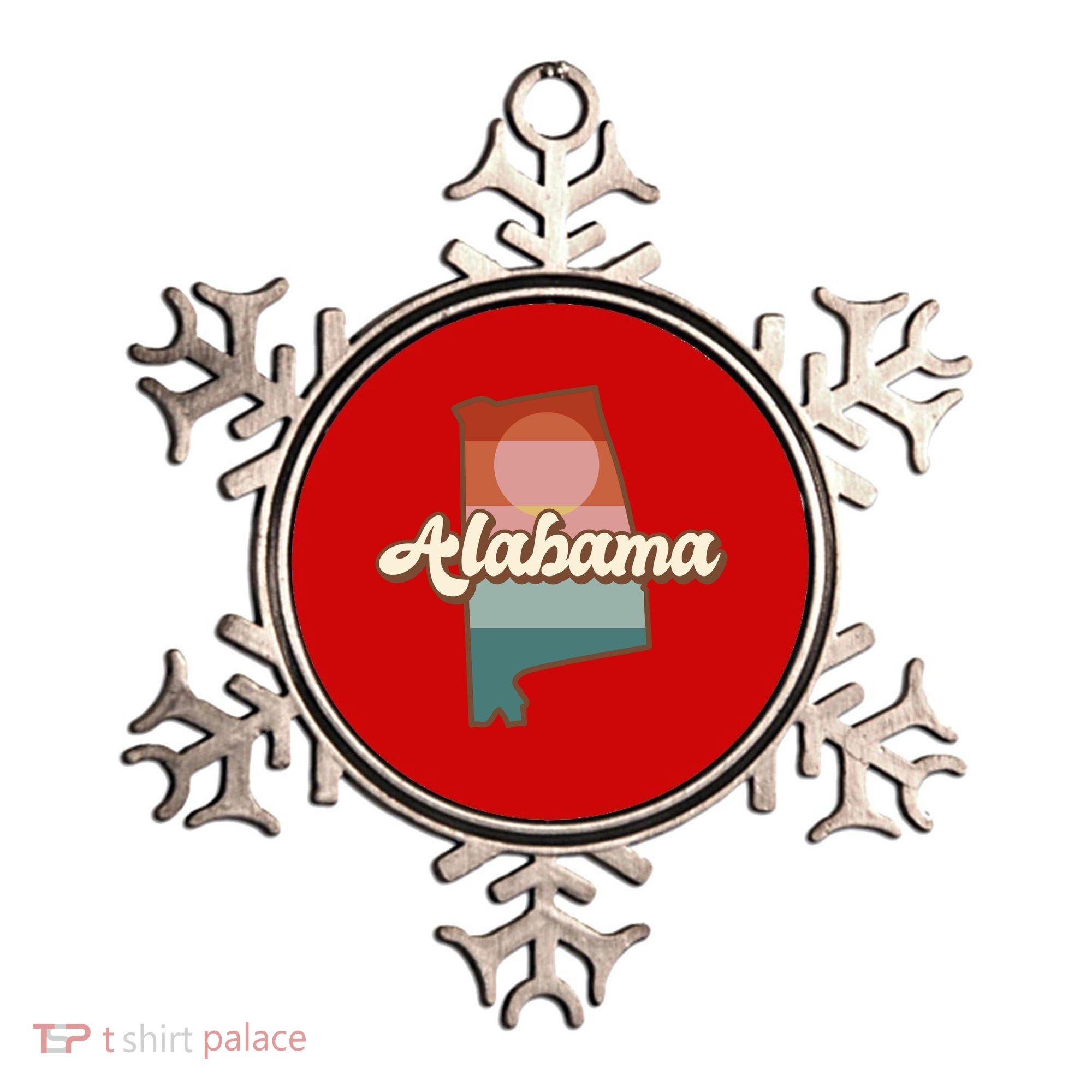 Alabama Retro Sunset Logo Ornament