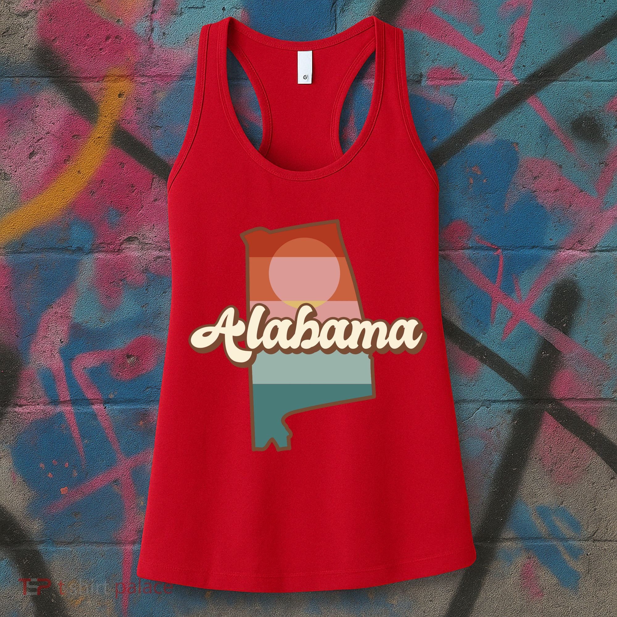Alabama Retro Sunset Logo Women's Tank Top