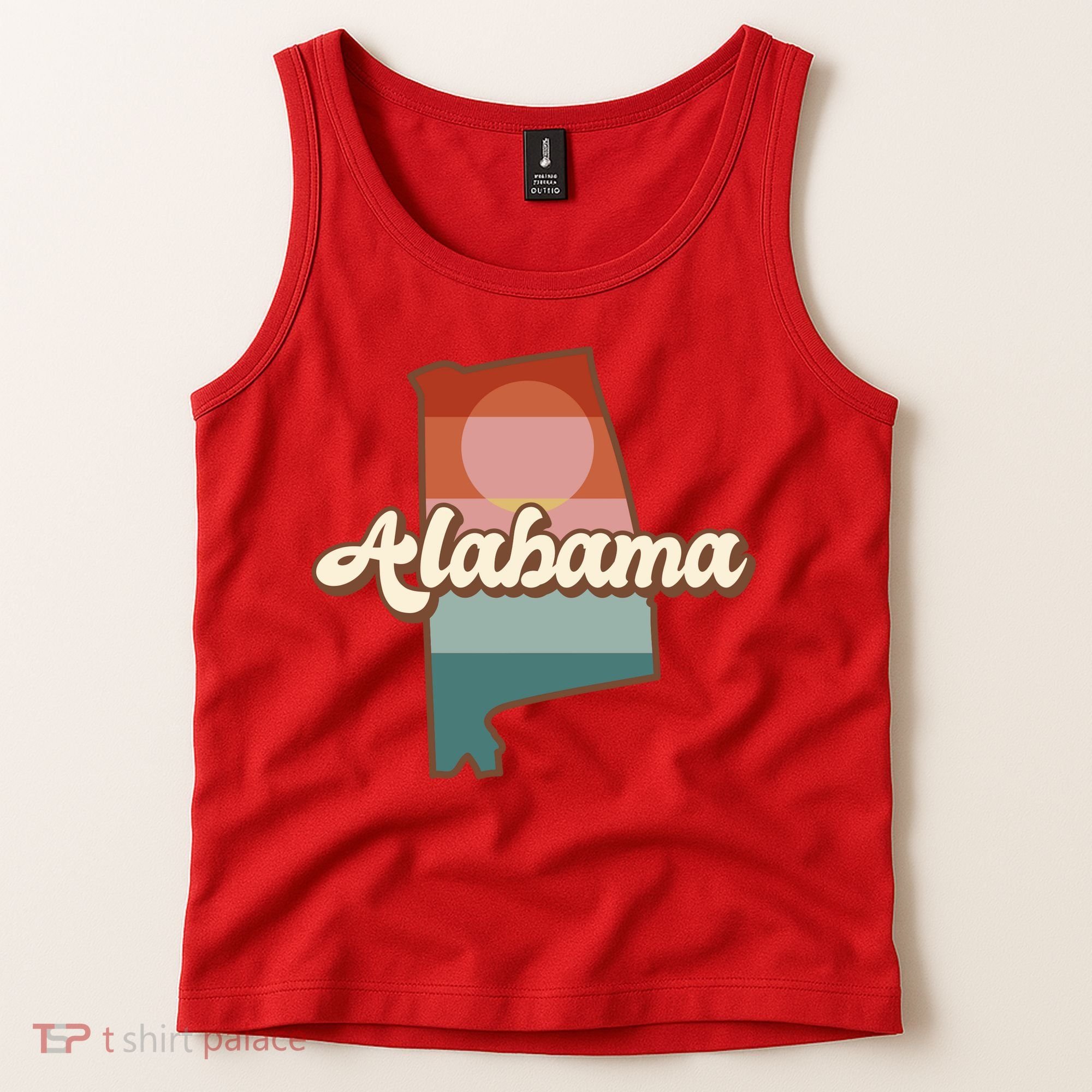 Alabama Retro Sunset Logo Tank Top
