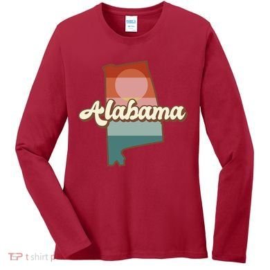 Alabama Retro Sunset Logo Women's Long Sleeve Shirt