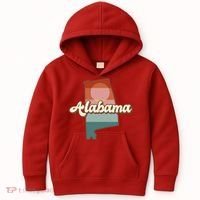 Alabama Retro Sunset Logo Kids Hoodie thumb 0