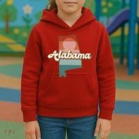 Alabama Retro Sunset Logo Kids Hoodie thumb 3
