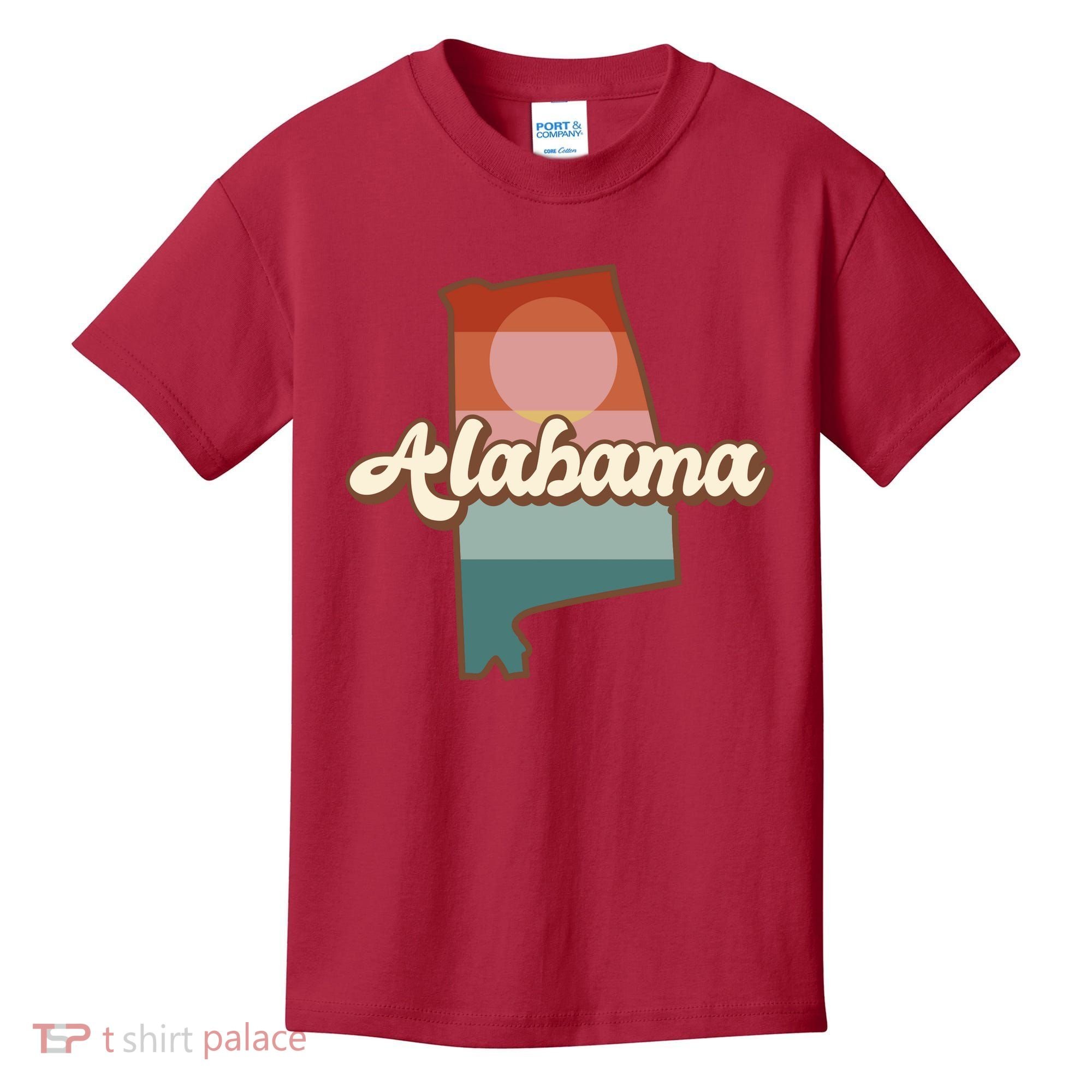 Alabama Retro Sunset Logo Kids T-Shirt