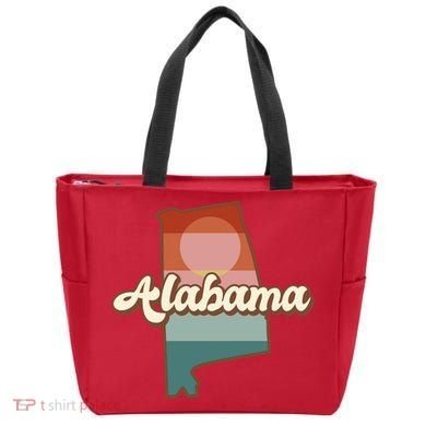 Alabama Retro Sunset Logo Tote Bag