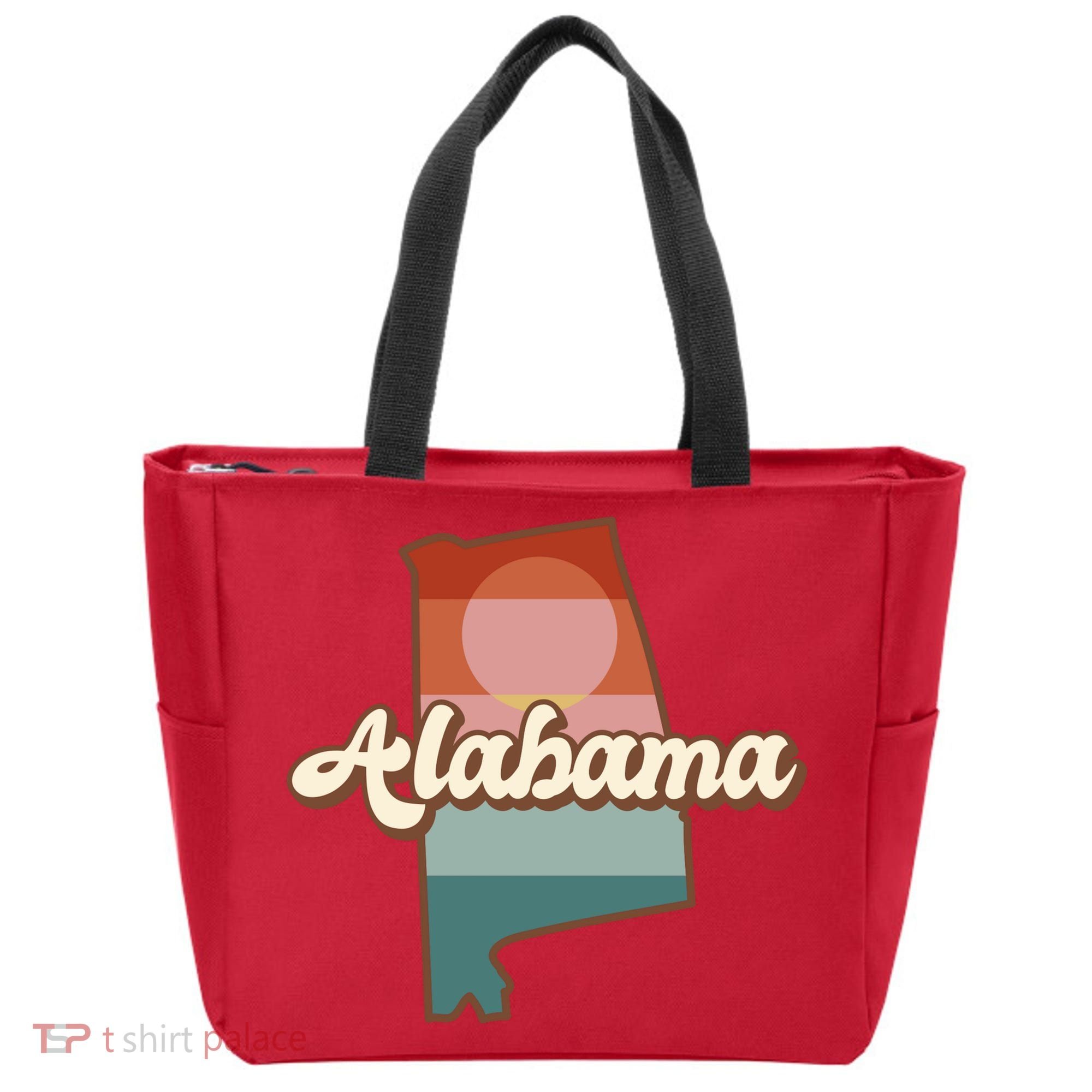 Alabama Retro Sunset Logo Tote Bag