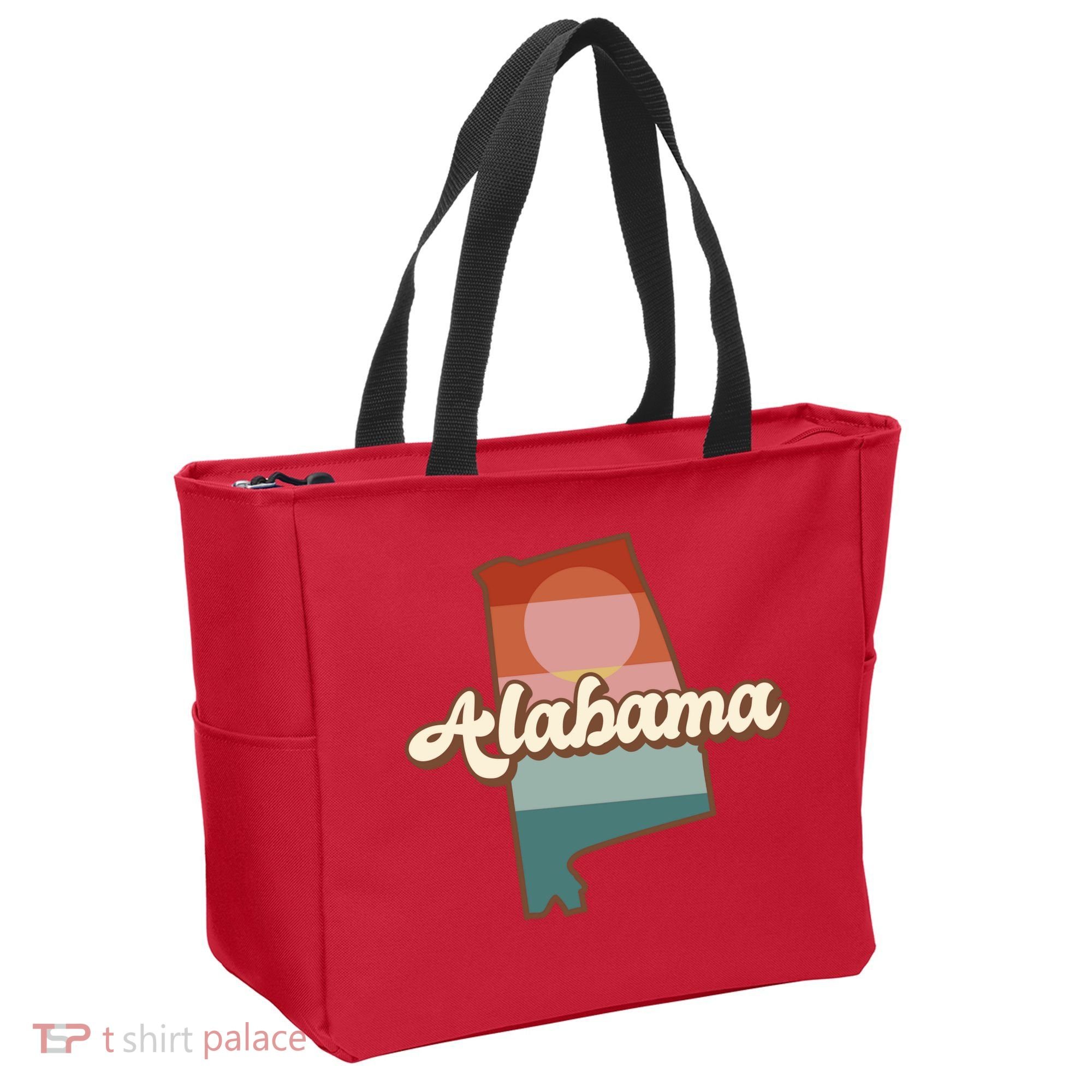 Alabama Retro Sunset Logo Tote Bag