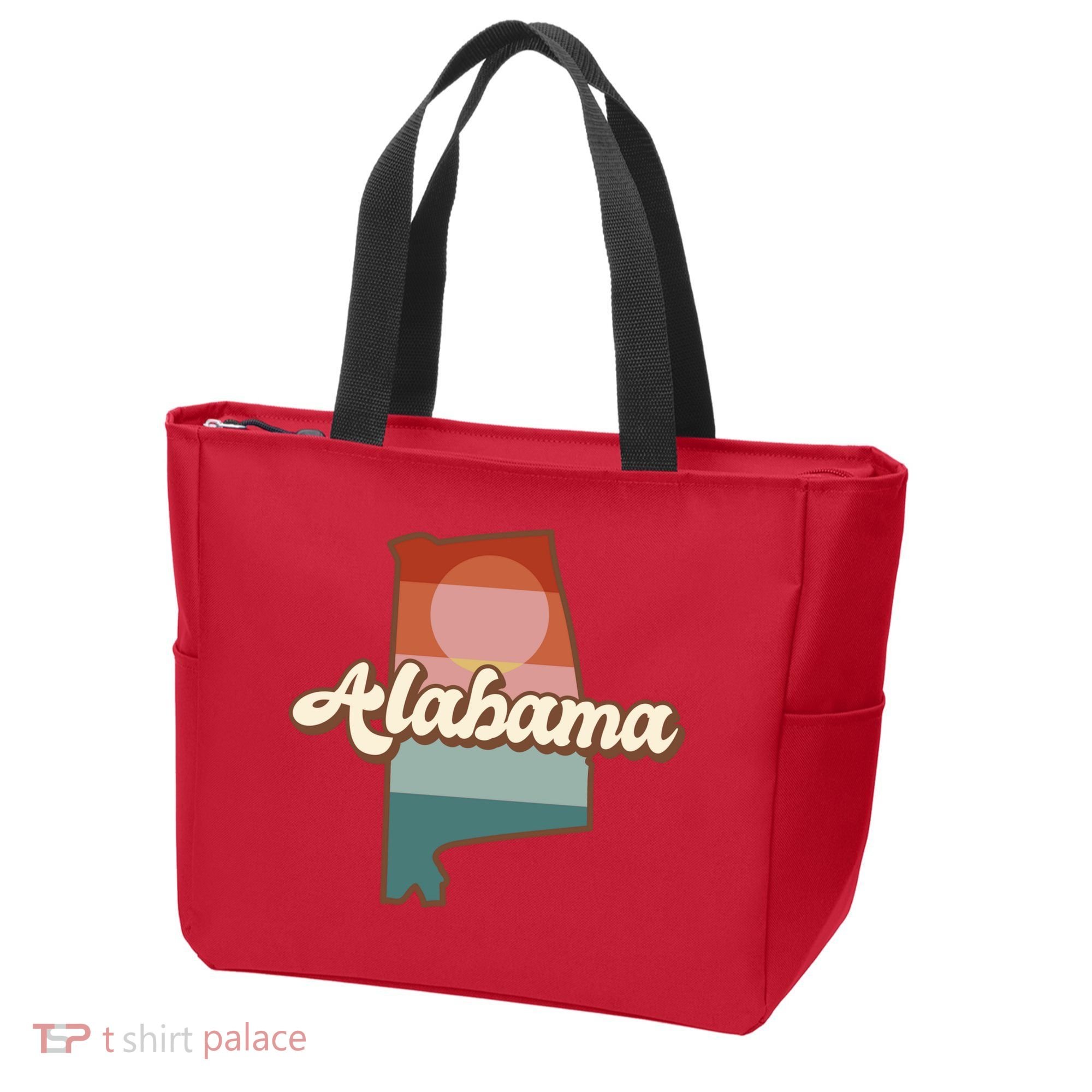 Alabama Retro Sunset Logo Tote Bag