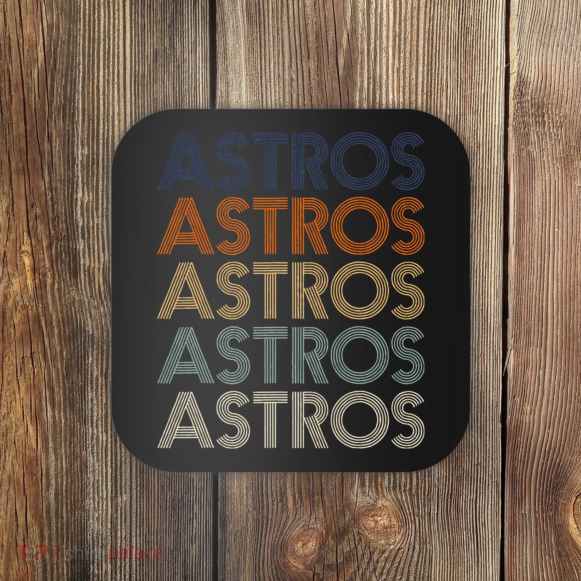 Astros Retro Style 70s 80s Personalized Jersey Coaster