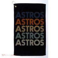 Astros Retro Style 70s 80s Personalized Jersey Golf Towel thumb 0