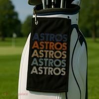 Astros Retro Style 70s 80s Personalized Jersey Golf Towel thumb 2