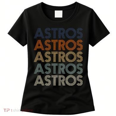Astros Retro Style 70s 80s Personalized Jersey Women's T-Shirt