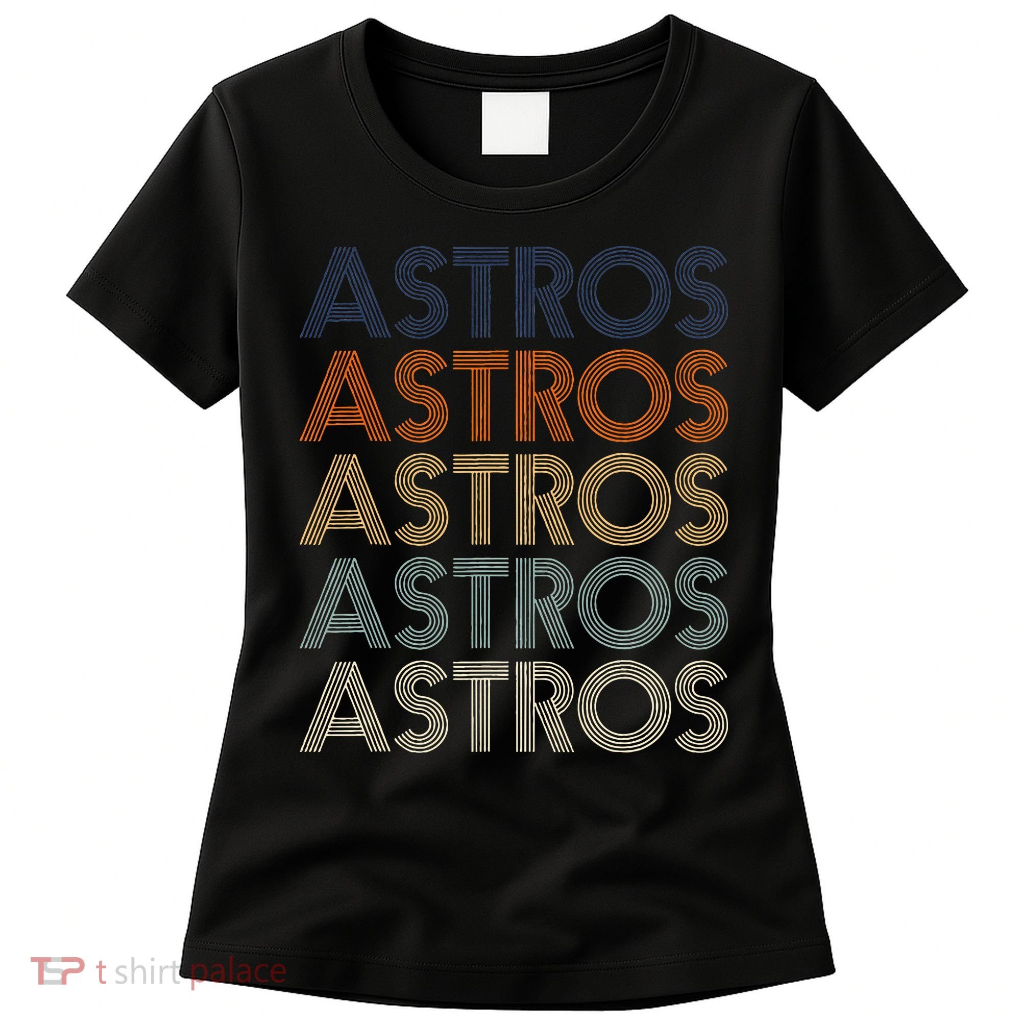 Astros Retro Style 70s 80s Personalized Jersey Women's T-Shirt