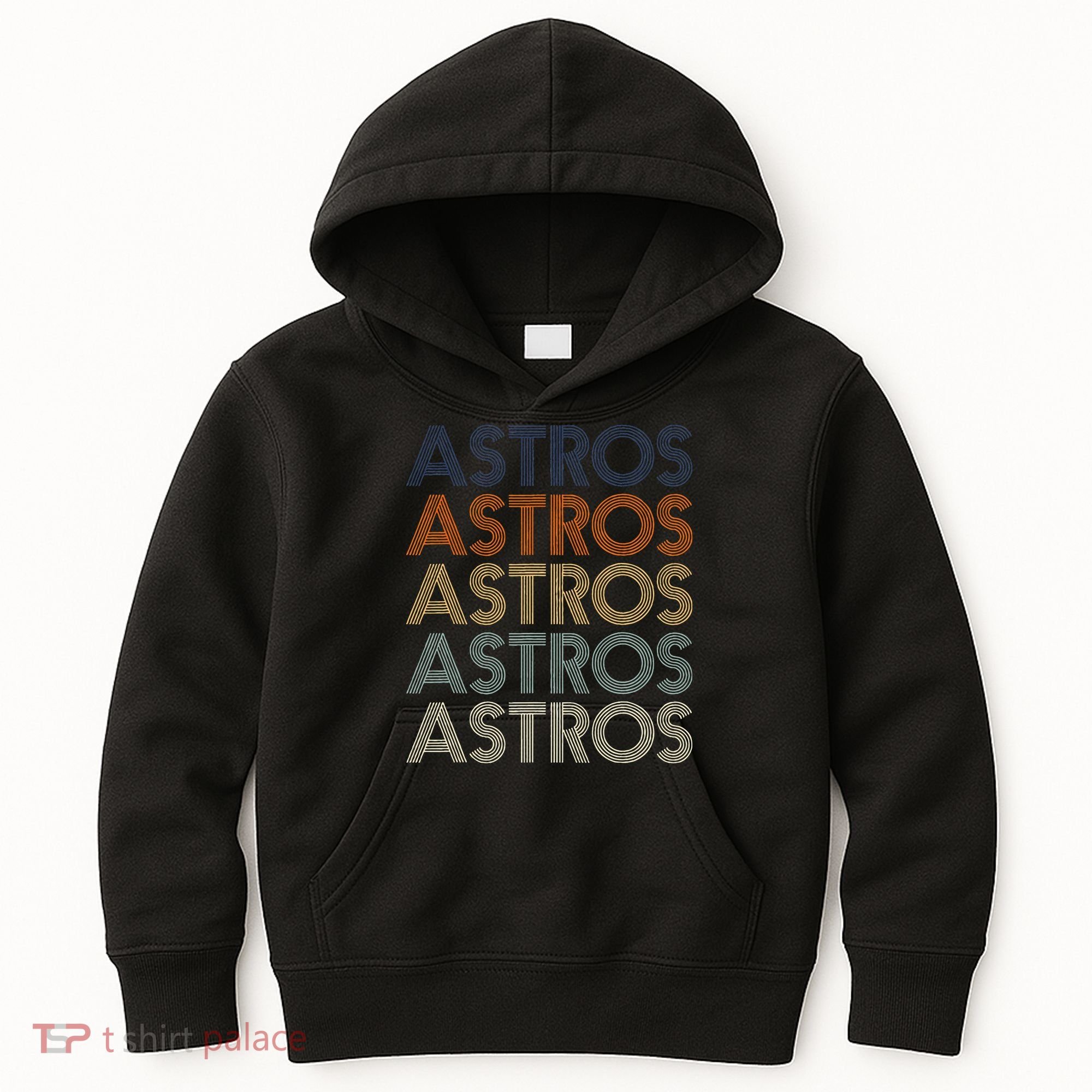 Astros Retro Style 70s 80s Personalized Jersey Kids Hoodie