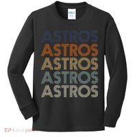 Astros Retro Style 70s 80s Personalized Jersey Kids Long Sleeve Shirt thumb 0
