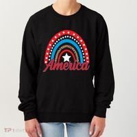 America Rainbow Star 4th Of July Women's Sweatshirt thumb 0