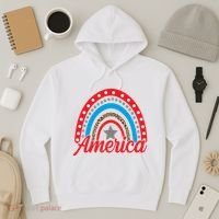 America Rainbow Star 4th Of July Hoodie thumb 3