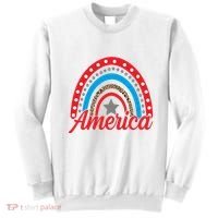 America Rainbow Star 4th Of July Sweatshirt thumb 0