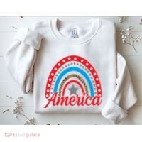 America Rainbow Star 4th Of July Sweatshirt thumb 2