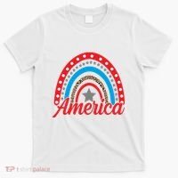 America Rainbow Star 4th Of July T-Shirt thumb 0